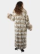 Woman's Natural Cat Lynx Fur Coat with Dyed to Match Fox Collar by Giuliana Teso