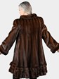Woman's Natural Mahogany Female Mink Fur Swing 3/4 Coat by Revillon