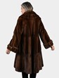 Woman's Natural Mahogany Female Mink Fur 7/8 Coat by Oscar dela Renta