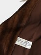 Woman's Natural Mahogany Female Mink Fur 7/8 Coat by Oscar dela Renta