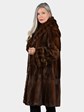 Woman's Natural Mahogany Female Mink Fur 7/8 Coat by Oscar dela Renta