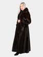 Woman's Natural Mahogany Female Mink Fur Coat by Geoffrey Beene