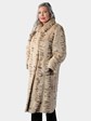 Woman's Bleached Mahogany Sculptured Mink Fur Coat