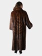 Woman's Plus Size Demi Buff Female Mink Fur Coat with Directional Design