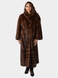 Woman's Plus Size Demi Buff Female Mink Fur Coat with Directional Design