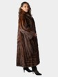 Woman's Plus Size Demi Buff Female Mink Fur Coat with Directional Design