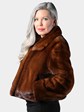 Woman's Whiskey Female Mink Fur Bolero Jacket