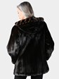 Women's Ranch Female Mink Fur Parka Reversing to Leather