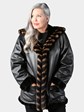 Women's Ranch Female Mink Fur Parka Reversing to Leather