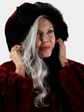 Woman's Dyed Deep Red Sheared Beaver Jacket with Detachable Hood