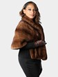 Woman's Vintage Mahogany Female Mink Fur Stole