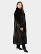 Woman's Plus Size Deepest Mahogany Mink Fur Coat
