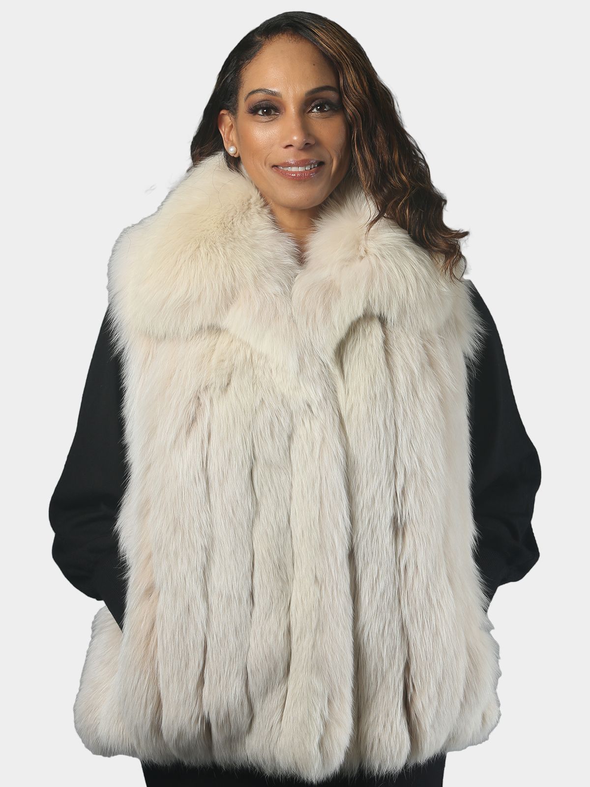 Woman's Blush Fox Fur Vest