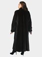 Woman's Plus Size Natural Dark Mahogany Female Mink Fur Coat