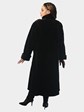 Woman's Dyed Dark Brown Sheared Mink Fur Coat Reversible to Rain Taffeta