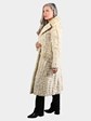 Woman's Vintage Natural Tourmaline Mink Fur Sculptured Coat