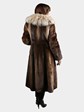 Woman's Vintage Natural Otter Coat with Canadian Lynx Collar