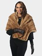 Woman's Vintage Natural Autumn Haze Mink Fur Stole
