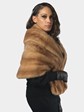 Woman's Vintage Natural Autumn Haze Mink Fur Stole