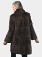 Woman's Dyed Brown Sheared Muskrat Fur Stroller