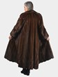 Woman's Natural Demi Buff Female Mink Fur Coat with Directional Work in Body