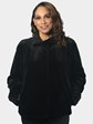 Woman's Black Sheared Mink Fur Jacket