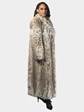 Woman's Natural Cat Lynx Fur Coat