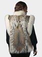 Woman's Natural Lynx Vest with Shadow Fox