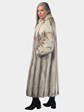 Woman's Natural Brown Cross Mink Fur Coat