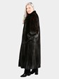 Women's Natural Darkest Mahogany Mink Fur Coat