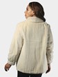 Woman's Natural Cream Sheared Mink Fur Jacket