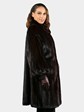 Woman's Deep Mahogany Female Mink Fur 7/8 Coat