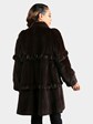 Woman's Brown Sheared Mink Fur Swing Style Stroller