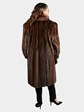 Woman's Lunaraine Mink Fur Stroller with Crystal Fox Tuxedo Front