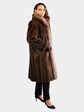 Woman's Lunaraine Mink Fur Stroller with Crystal Fox Tuxedo Front