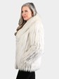 Woman's Natural Blue Fox Fur Jacket