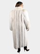 Woman's Blush Fox Fur Coat with Shadow Fox Trim