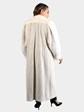 Woman's Blush Mink Fur Coat with Cream Lining