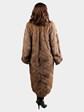 Woman's Fendi Dyed Taupe Kolinsky Fur Coat Reversible to Skin