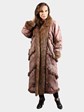 Woman's Fendi Dyed Taupe Kolinsky Fur Coat Reversible to Skin