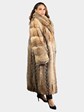 Woman's Natural Tanuki Fur Coat