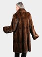Woman's Natural Mahogany Female Mink 7/8 Coat