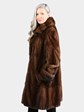 Woman's Natural Mahogany Female Mink 7/8 Coat