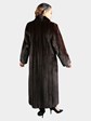Woman's Natural Dark Mahogany Female Mink Fur Coat