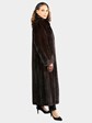 Woman's Natural Dark Mahogany Female Mink Fur Coat