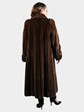 Woman's Natural Mahogany Female Mink Fur Coat