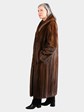 Woman's Natural Light Mahogany Female Mink Fur Coat
