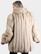 Woman's Dyed Blush Blue Fox Fur Jacket