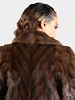Woman's Natural Mahogany Female Mink Fur Coat