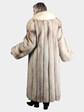 Woman's Natural Blue Fox Fur Coat with Shadow Fox Collar and Front